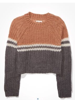 AE Cropped Color-Block Crew Neck
Sweater